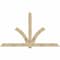 Ekena Millwork Redmond Rough Sawn Timber Gable Bracket, Douglas Fir, 108"W x 63"H x 4"D x 6"F, 14/12 Pitch GBW108X63X0406RED00RDF - alternate 1